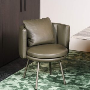 Стул обеденный Torii Swivel Muschio Leather от Minotti