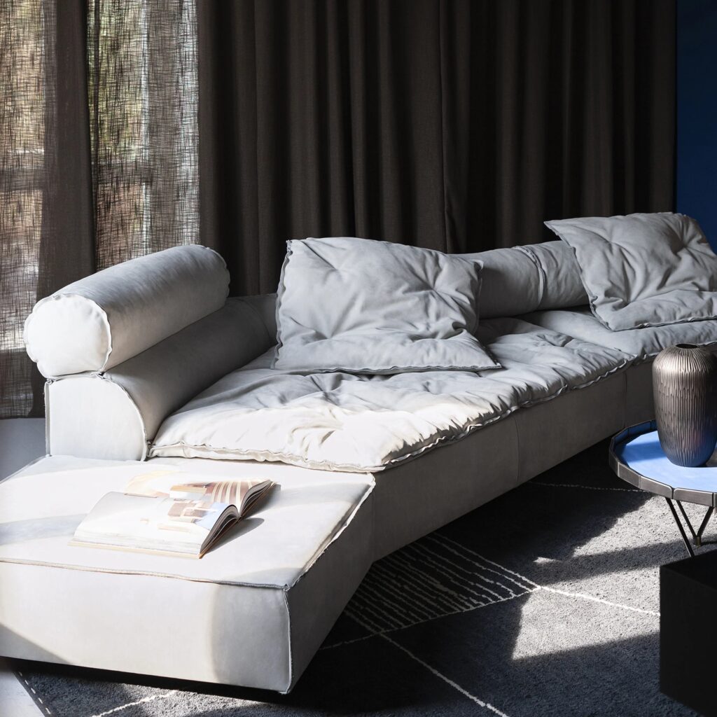 Модульный диван Miami Soft Nabuk Light grey от Baxter
