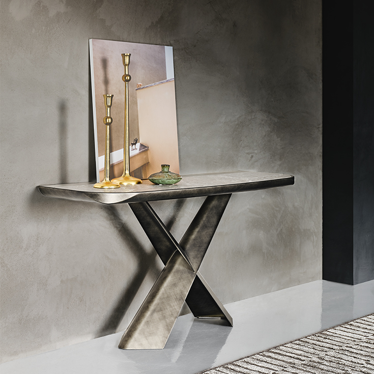 Консоль Terminal brushed grey/KM13 Arenal от Cattelan Italia