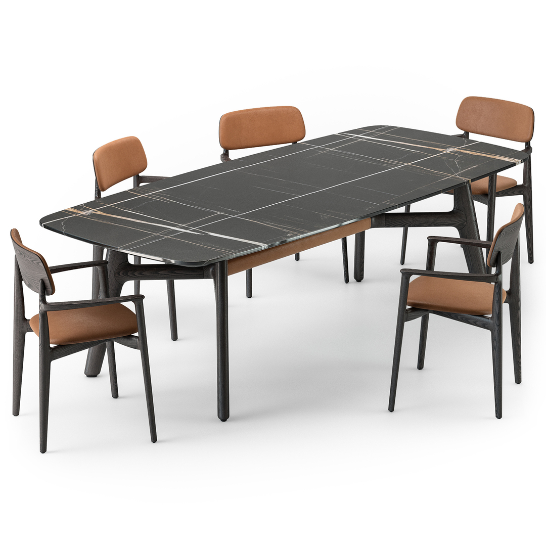 Стол Curve Sahara Noir  от Poliform