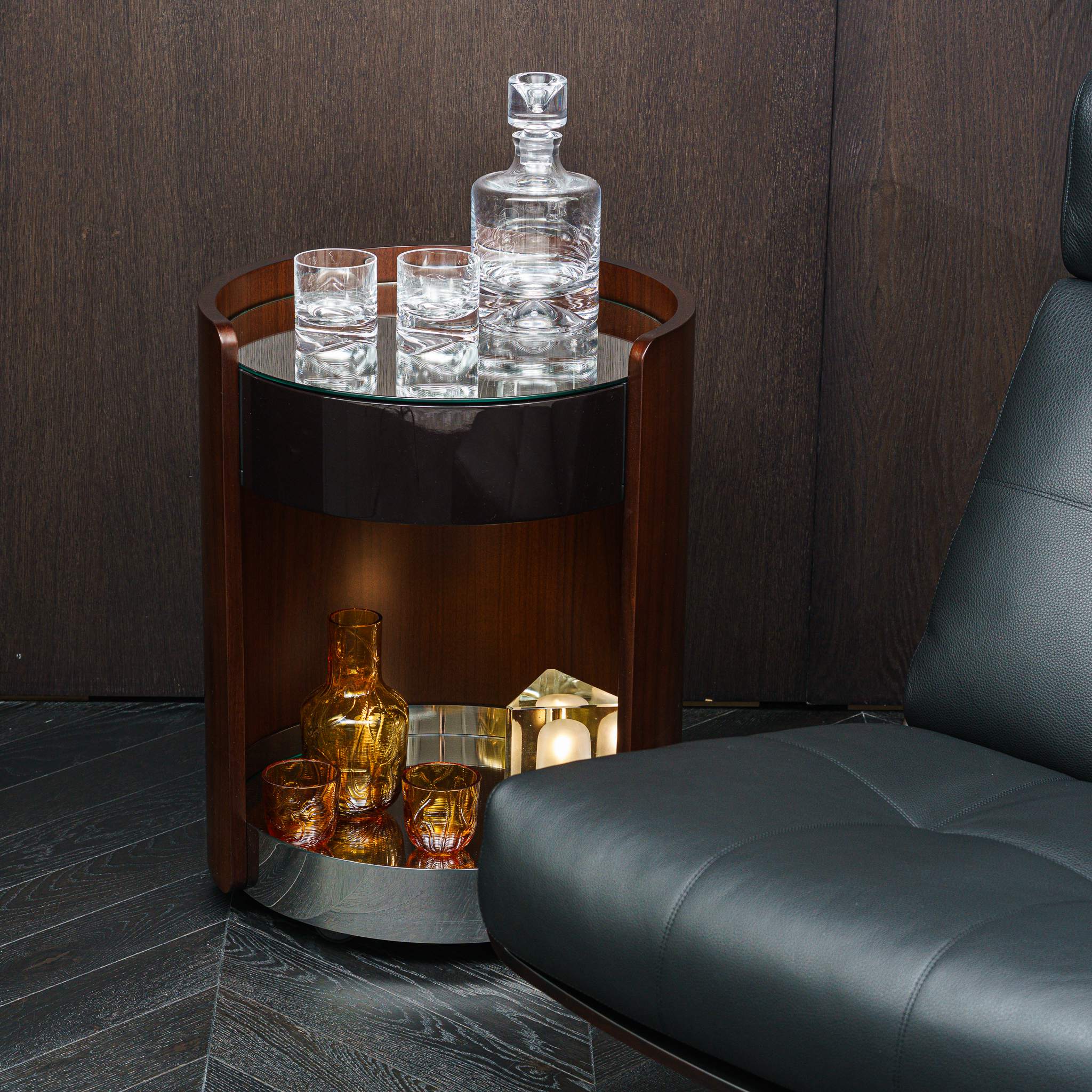 Сервировочный столик Journey Canaletto Dark/Moka от Minotti