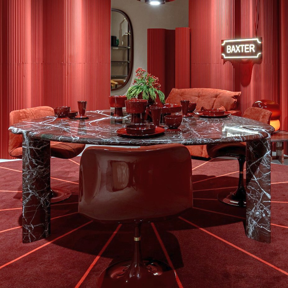 Стол Isamu Marmo Rosso Lepanto Lucido от Baxter